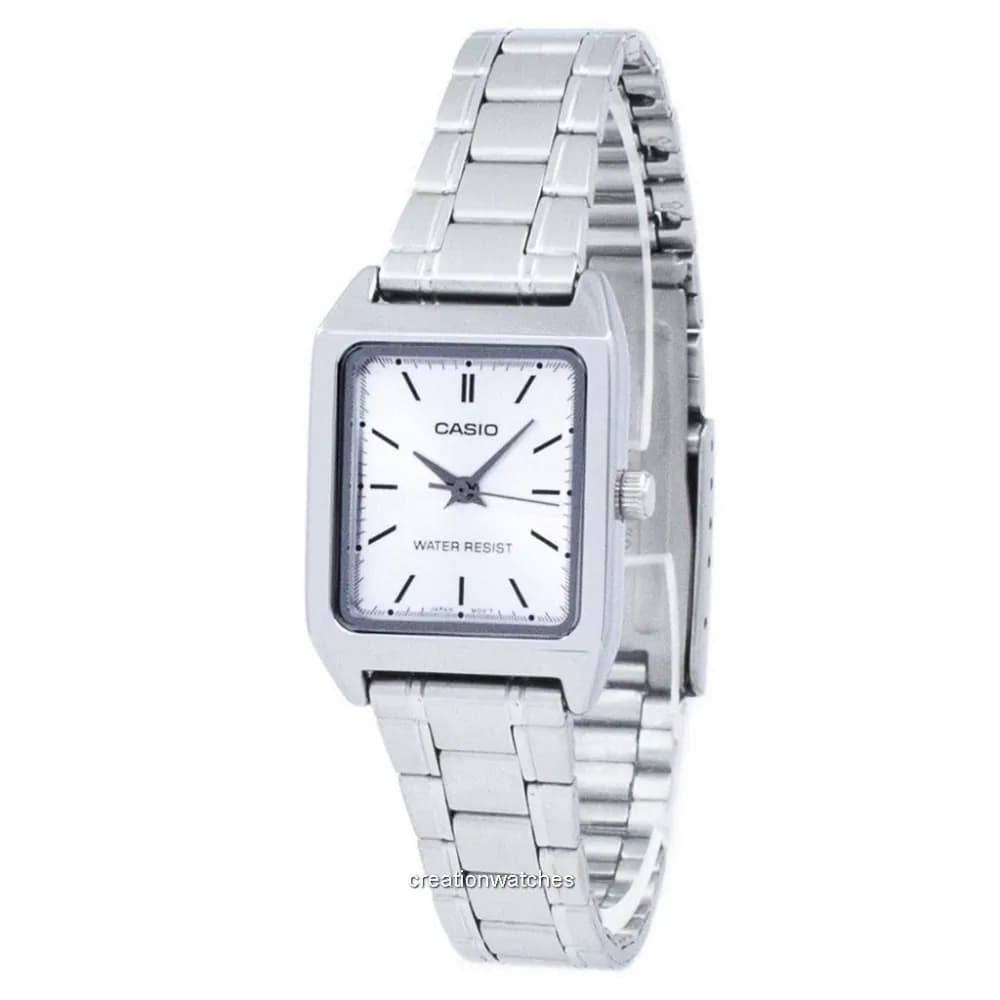 Casio LTP-V007D · Acero / Cara blanca